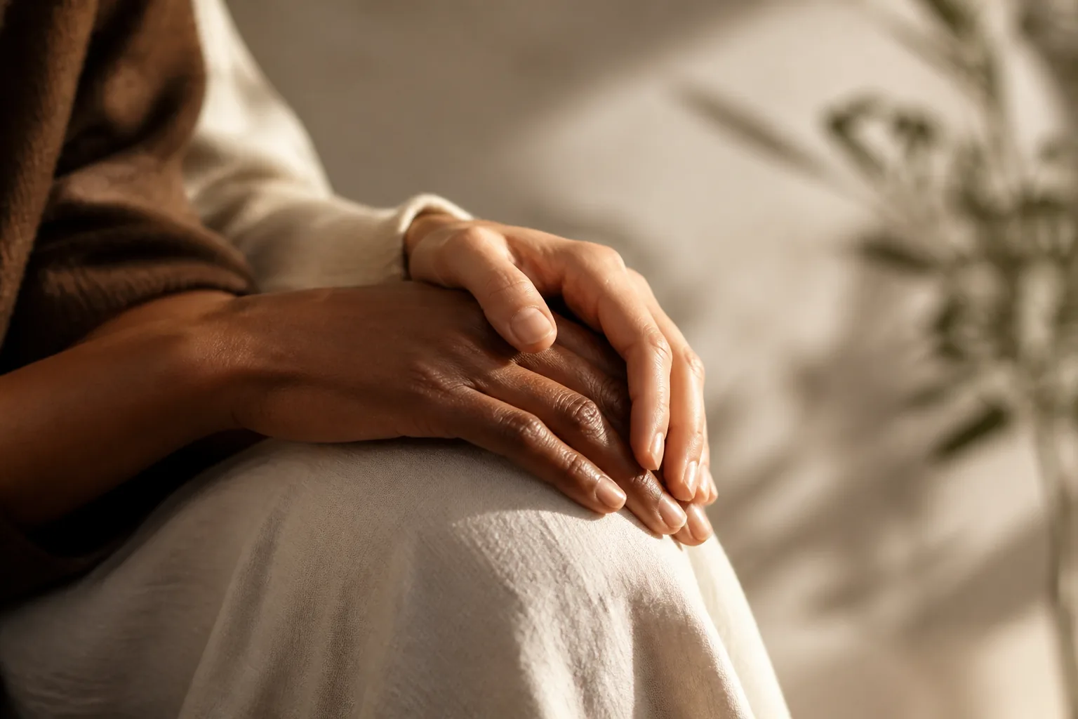 Couple mixte discutant des rites funéraires musulmans